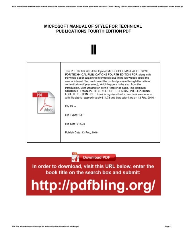 Microsoft Manual Of Style Pdf
